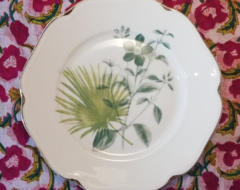 Vintage porcelain dish - Flowers and Plants - Various subjects - diam ~ 23,5cm