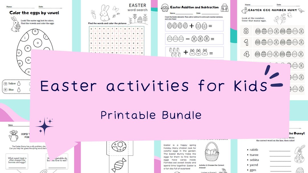 Easter Activities for Kids Printable Bundle - Etsy Canada
