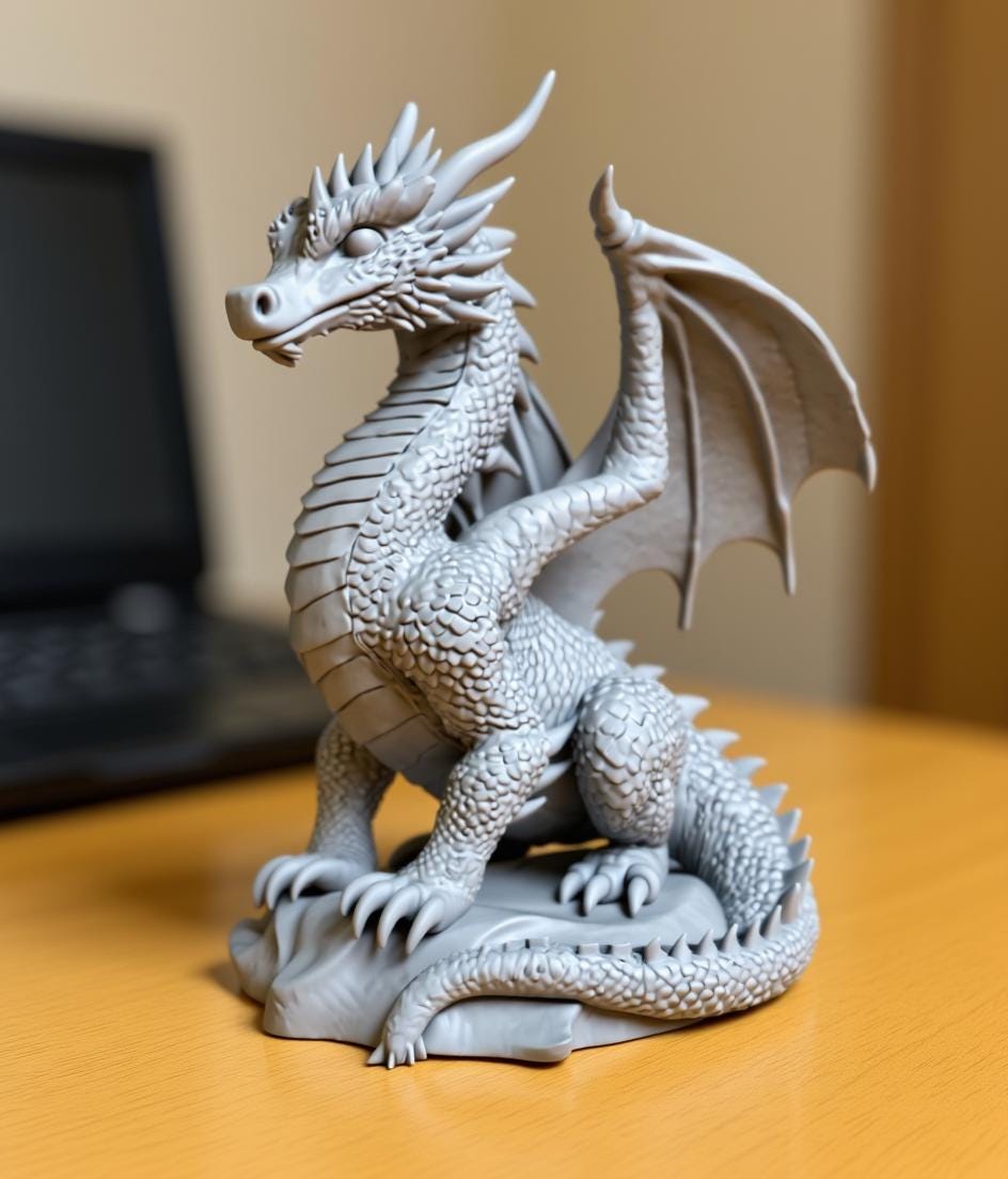 Figurine Résine 65mm Dragon Bone Queen - Kit Non Assemblé Impression 3D