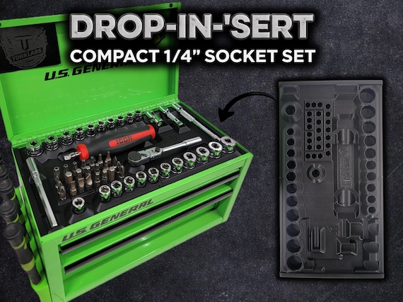 【超希少XXLセット】90s チャンピオン サンズ キッド 黒 USAパーツ52 Drop-in-'sert-52pc Compact Socket Set | Organizer for Mini Toolbox