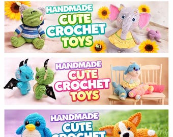 50+ Häkelanleitungen Bundle | 100+ Amigurumi Puppen Schnittmuster | Niedliches Cartoon-inspiriertes Häkel PDF | Anfänger bis Fortgeschrittene