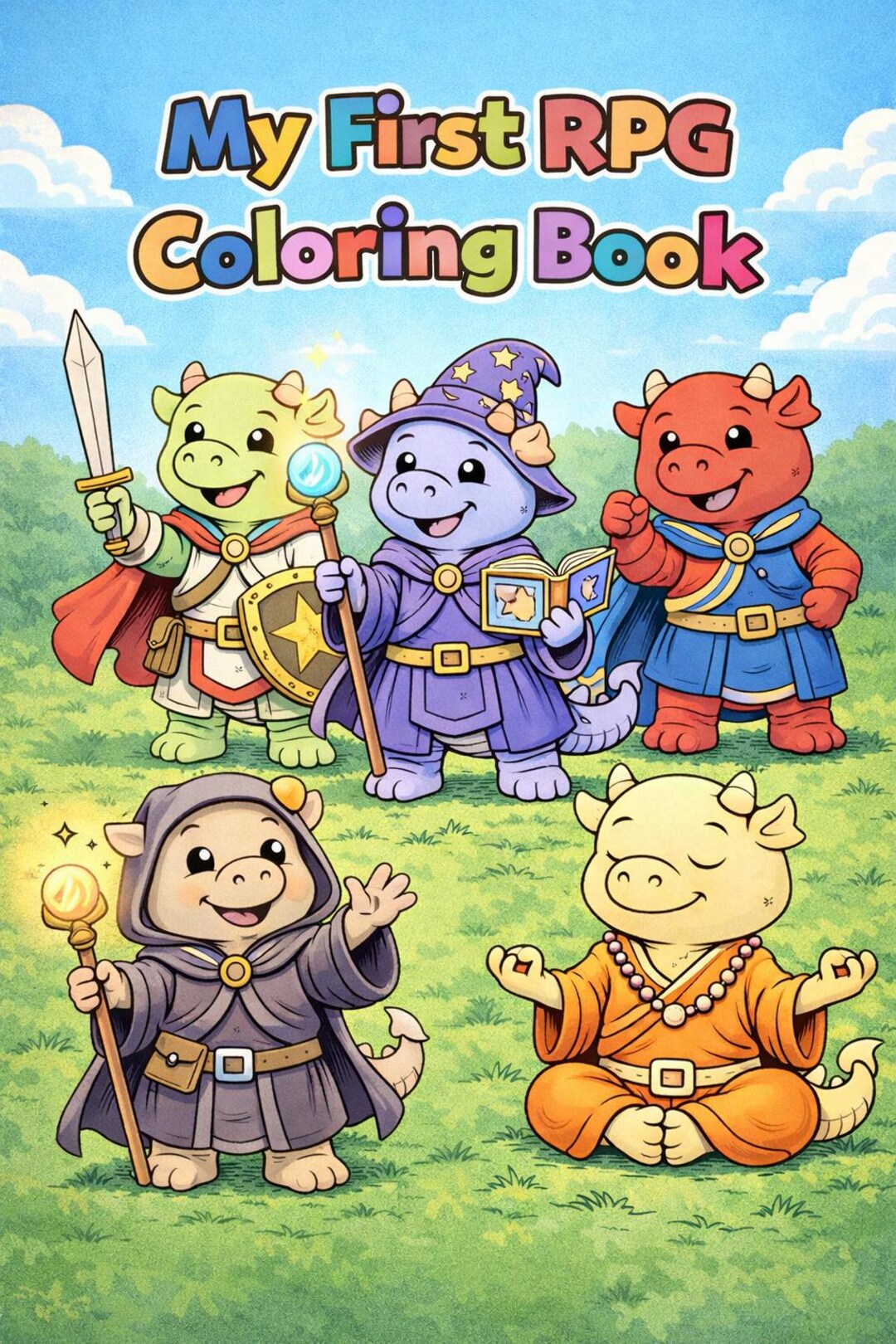 Rpg Color Picture Dragon RPG Coloring Book for Kids | A-Z Fantasy Classes (digital ...