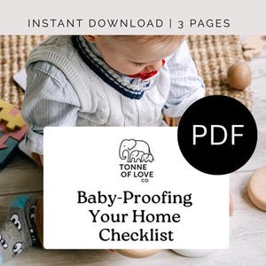 Baby Proofing Checklist.pdf Baby Proofing Checklist – Home Safety, Daycare (PDF) - Etsy