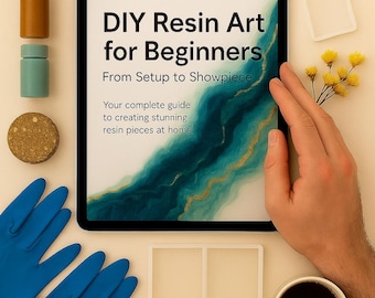 Guia de Arte em Resina para Iniciantes | Faça Você Mesmo: Porta-copos e Decoração de Parede (PDF)