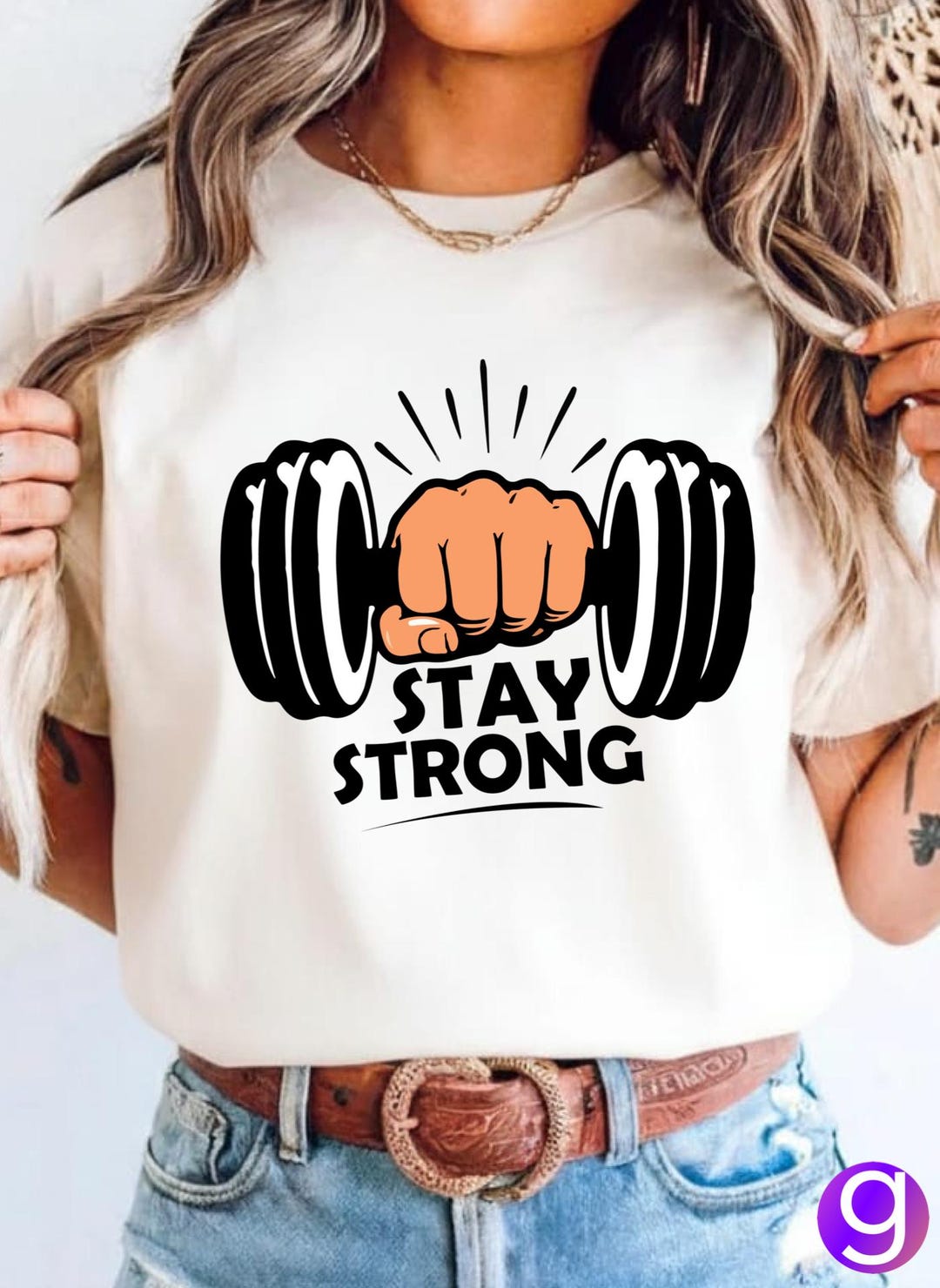 Go Strong Image Stay Strong Gym PNG, Fitness Motivation Sublimation Design, Workout ...