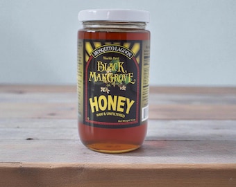 Miel de manglar negro: miel cruda rica, oscura y rica en minerales