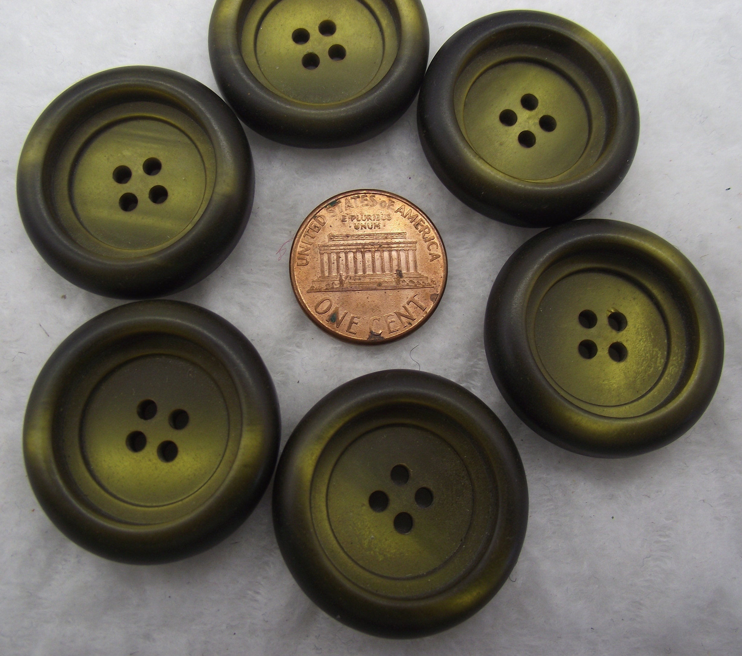 Coat buttons 6 vintage 4 hole 1in across rolled rim Etsy