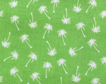 Just Add Sugar Palm Trees lime * LAMINATED Cotton Fabric - Riley Blake