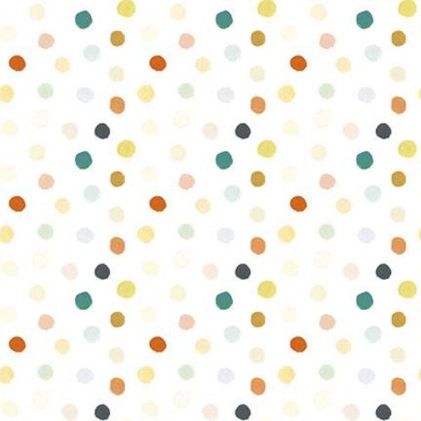 The Littlest Family’s Big Day Dots Multi - LAMINATED Cotton Fabric - Riley Blake