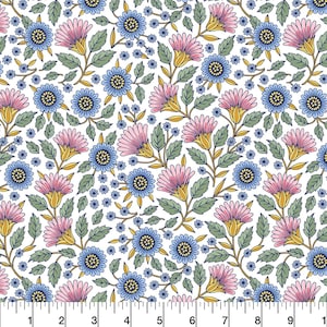 Delphine Garden Floral * - Wide Width - LAMINATED Cotton Fabric - Robert Kaufman