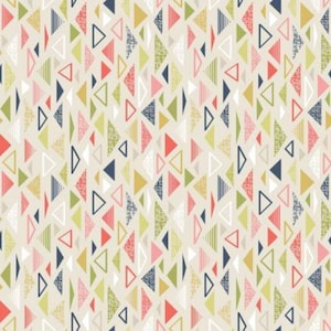 Sew Retro Triangles Cream* - LAMINIERTER Baumwollstoff - Riley Blake