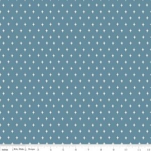 Lancelot Stars Dark Blue * - LAMINATED Cotton Fabric - Riley Blake