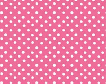 Hand Picked Spot Pink * - LAMINATED Cotton Fabric - Riley Blake