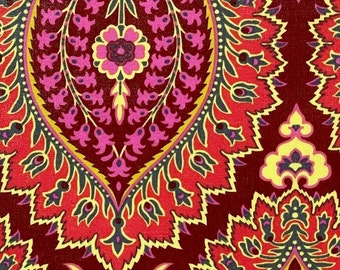 Alchemy Imperial Paisley Zinnia * - Grande largeur - Tissu en coton LAMINÉ - Westminster Amy Butler