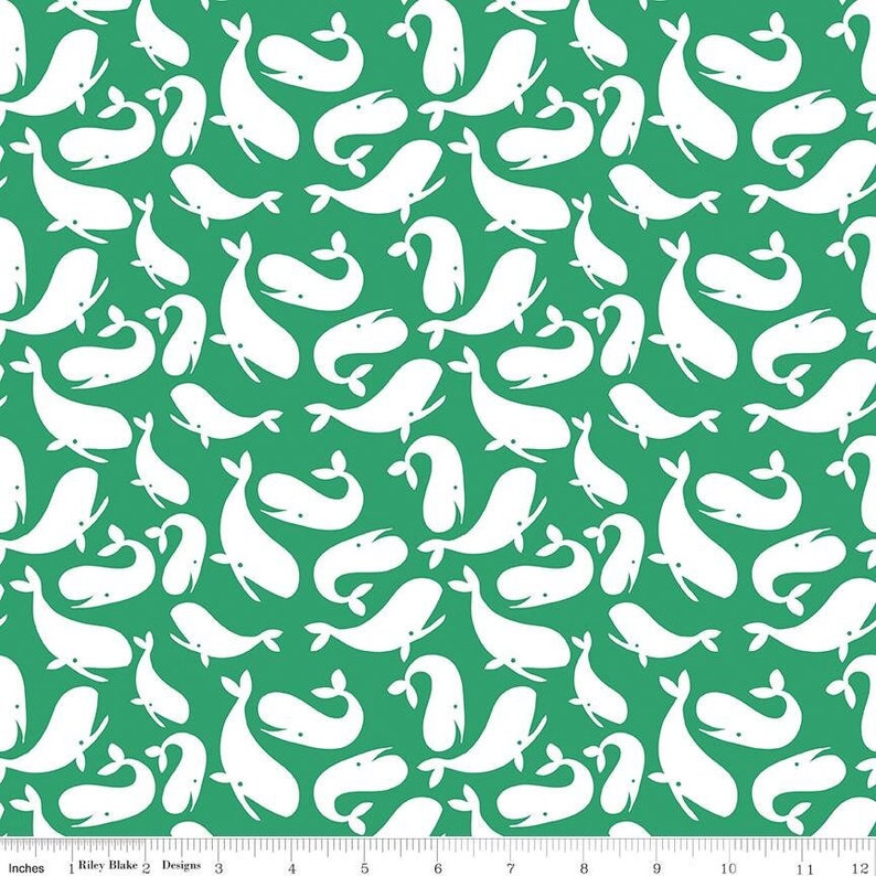 20 X 20 LAMINATED Cotton Fabric Ahoy Whales Food Safe | Etsy Ireland