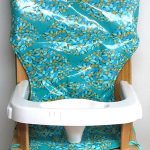 WIDE LAMINATED cotton fabric Minds Eye Aqua sold continuous by the half yard BPA free, Food Safe fabric image 3