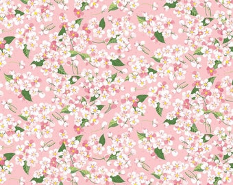 Orchard Blossoms Pink * LAMINATED Cotton Fabric - Riley Blake