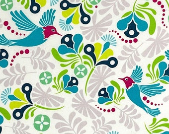 Flit and Bloom - LAMINATED Cotton Fabric - Riley Blake