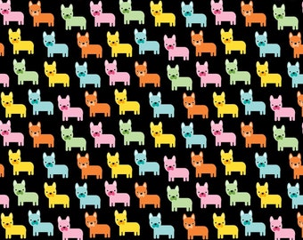 Urban Zoologie Dogs Multi Anne Kelle* - Ancho amplio - Tela de algodón laminada - Robert Kaufman