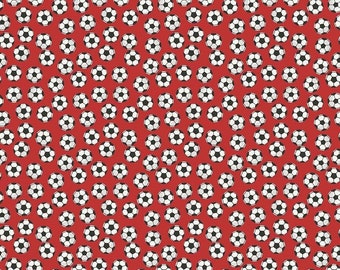 Varsity Soccer Red * - LAMINATED Cotton Fabric - Riley Blake