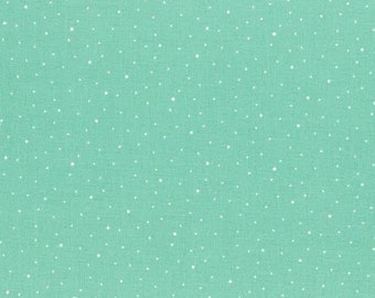 Dapple Dot Aqua * - LAMINATED Cotton Fabric - Riley Blake