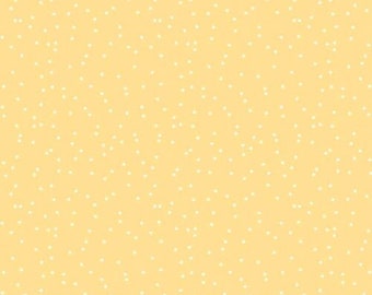 Sweet Prairie Dots Yellow * - LAMINATED Cotton Fabric - Riley Blake