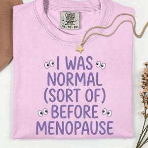 I Was Normal (Sort Of) Before Menopauze T-shirt, grappig menopauzecadeau, brutaal T-shirt met vrouwenhumor, opvliegershirt