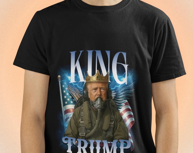 Funny Trump Goat Shirt Retro Chrome Tee Eagle Wings Graphic Top Political Streetwear Unisex Gift Vintage USA Aesthetic T-Shirt