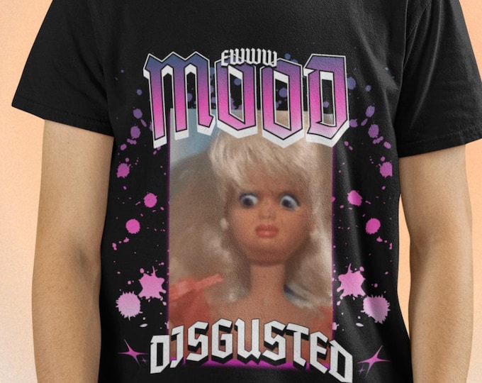 Funny Disgusted Doll Meme Shirt Barbie Face Tee Y2K Retro Graphic Top Ironic Humor Vintage Aesthetic T-Shirt Gen Z Unhinged Gift