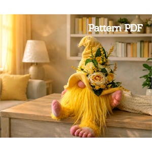 Gnome sewing pattern PDF/DIY scandinavian tomte/digital dowload/plush gnome tutorial
