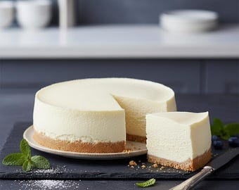 Receta de tarta de queso sin horno / Postre con base de galleta (PDF imprimible)