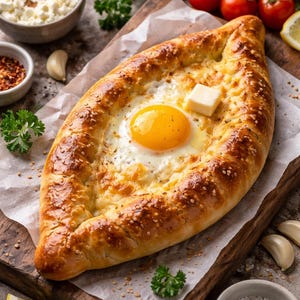 Adjarian Khachapuri Recipe | Georgian Cheese Bread (3 Languages EN/DE/RU)