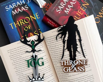 Set di segnalibri stampati in 3D di Throne of Glass – Regalo SJM, Fan di Aelin Galathynius, Merchandising di Sarah J Maas, Segnalibro Romantasy, Regalo TOG BookTok, Fantasy