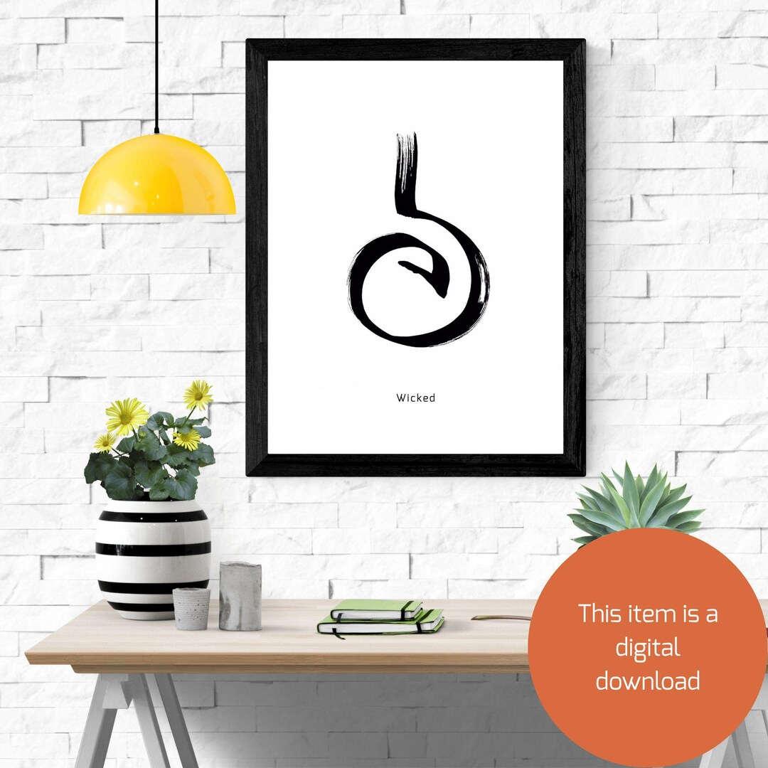 Black & White Abstract Art Print – Modern Calligraphy Graffiti (digital ...
