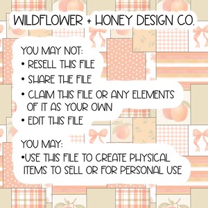Peach Patchwork Seamless Pattern | (Digital Download) image 6
