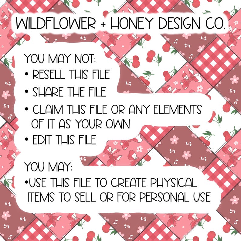 Cherry Patchwork Seamless Pattern | (Digital Download) image 6
