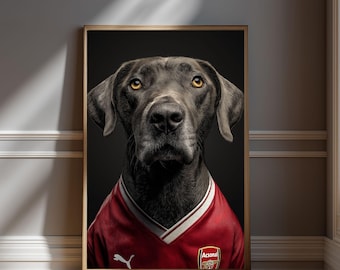 Labrador in Arsenal Shirt - Custom Pet Art Print