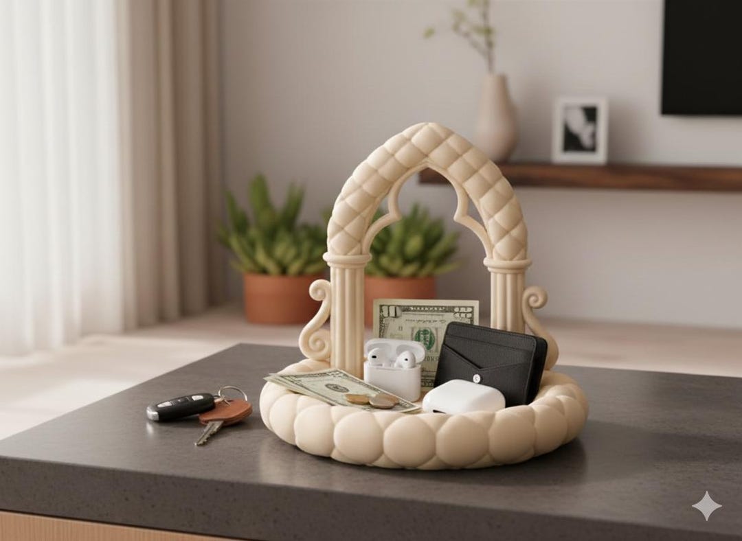 3D Printed Gothic Arch Desk Organizer, Entryway Key Holder - Etsy
