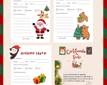 Printable Letter to Santa Claus / Kids' Christmas Kit / Letter to Santa / Digital Download / Printable Letter to Santa
