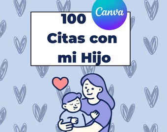 100 Dates with My Child Editable in Canva | Mother and Child Activity Book | Memory Journal | Printable PDF | Emotional Gift