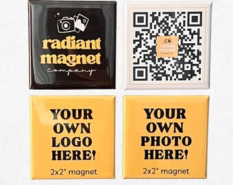 Aimant avec logo personnalisé, aimant pour réfrigérateur carte de visite (2 x 2 pouces)
