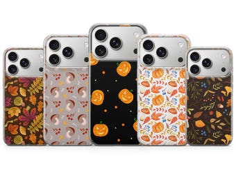 Fall Leaves Phone Case Cute Autumn Cover for iPhone 17 Pro Max, 16e, 15, 14, 13 & Samsung S26 Ultra, S25 FE, A57, A56, Pixel 10, 9A