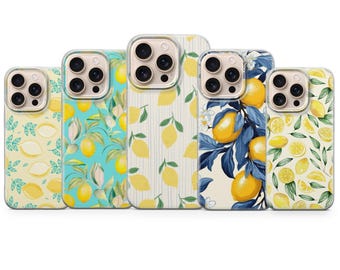 Lemon Phone Case Fresh Citrus Fruit Cover for iPhone 17 Pro Max 16e 15 14 13,Samsung S25 Ultra S24 FE A56 A16,Pixel 10 XL 9a 8 7