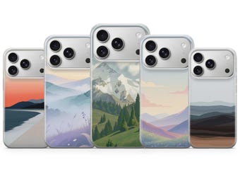 Mountains Phone Case Nature Cover for iPhone 17 Pro Max, 16e, 15, 14, 13 & Samsung S26 Ultra, S25 FE, A57, A56, Pixel 10, 9A