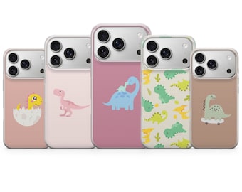 Dino Phone Case Dinosaur Cover for iPhone 17 Pro Max, 16e, 15, 14, 13 & Samsung S26 Ultra, S25 FE, A57, A56, Pixel 10, 9A