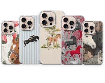Coque de téléphone cheval, équitation, fille, housse pour iPhone 17 Pro Max 16e 15 14 13, Samsung S25 Ultra S24 FE A56 A16, Pixel 10 XL 9a 8 7