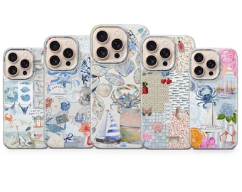 Funda para teléfono con collage playero Coquette Coastal Cover para iPhone 17 Pro Max 16e 15 14 13, Samsung S25 Ultra S24 FE A56 A16, Pixel 10 XL 9a 8 7