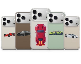 Sport Cars Phone Case Auto Cover for iPhone 17 Pro Max, 16e, 15, 14, 13 & Samsung S26 Ultra, S25 FE, A57, A56, Pixel 10, 9A