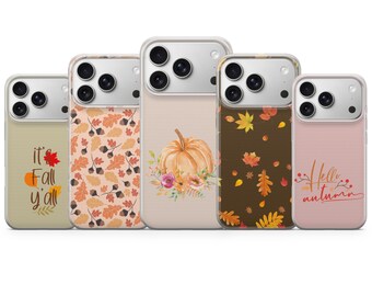 Autumn Phone Case Fall Pumpkin Cover for iPhone 17 Pro Max, 16e, 15, 14, 13 & Samsung S26 Ultra, S25 FE, A57, A56, Pixel 10, 9A
