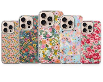 Funda de teléfono con flores de colores para iPhone 17 Pro Max 16e 15 14 13, Samsung S25 Ultra S24 FE A56 A16, Pixel 10 XL 9a 8